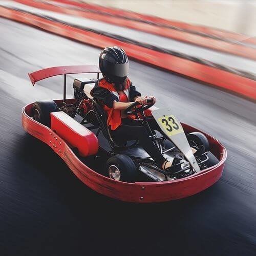 Indoor Karting Fiesta in Madrid Stag